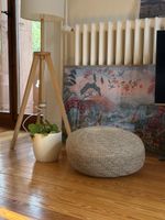 Pouf ikea Sandared beige 45 cm