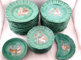 CAS Vietri Italy diner ceramique vintage 1960 Tellerset 60er
