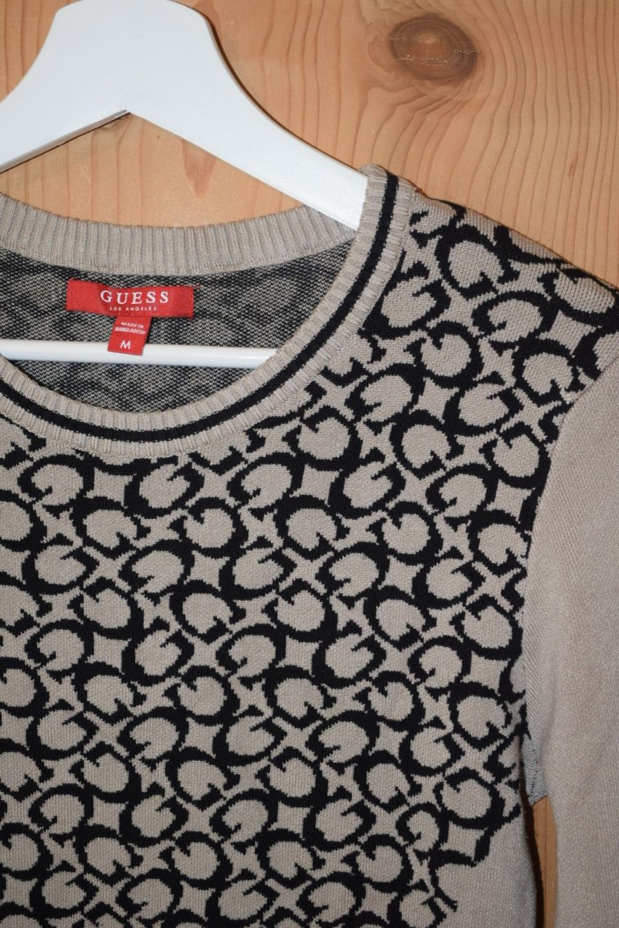 Guess Vestiti: Guess Kleid Grösse M Beige Schwarz Logomuster – Usato da St. Gallen venduto da Lena_T 2