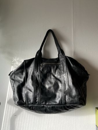  Pelechecoco - Grosse Echtleder Tasche - schwarz