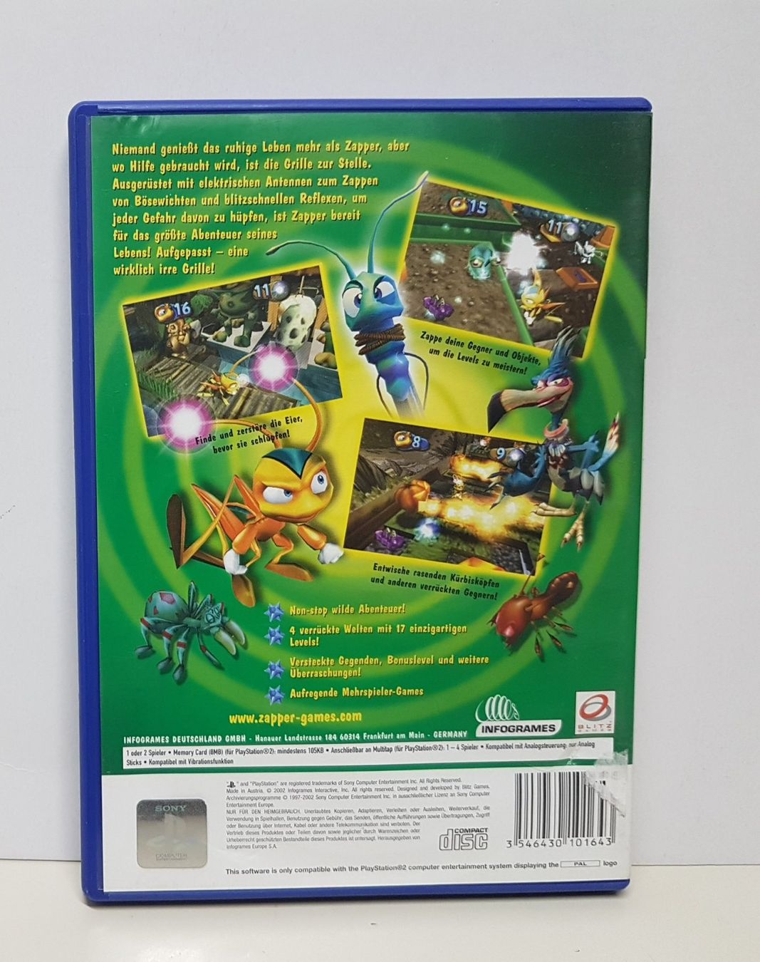 Sony Spiele: 😎Zapper Eine total durchgeknallte Grille  PS2 – Gebraucht aus Schüpfheim von Games_Spielkonsolen 2