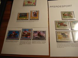 Lot Briefmarken Thema Pferdesport