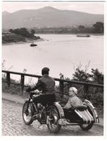 Fotografie Motorrad DKW mit Steib Seiten