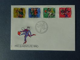 1990 Pro Juventute FDC mit ET-Voll