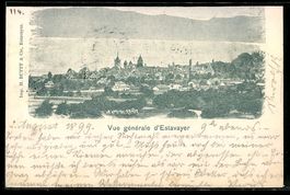 AK Estavayer, Vue générale, 1899