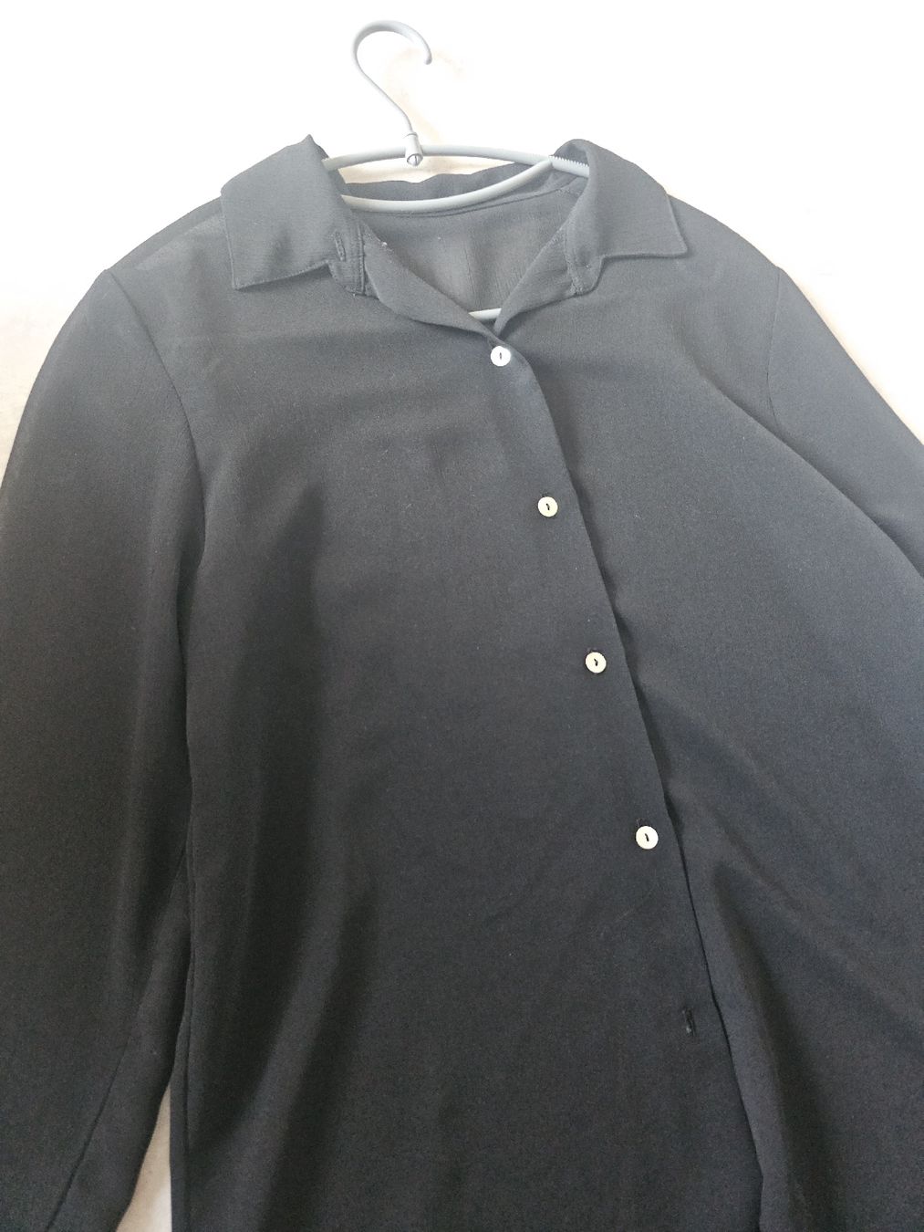 Camicette: Chemise noire transparente, taille M-L – Usato da Sornetan venduto da T.a333 1