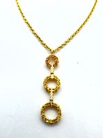 750 Gold Kette&Anhänger mit 34 Diamanten