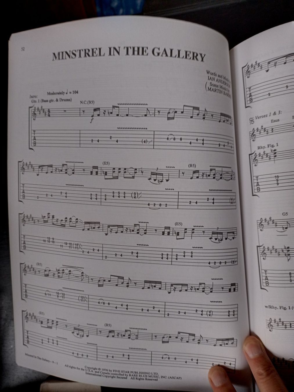 Bücher: Jethro Tull - Guitar Anthology Series - Authentic Guitar TAB – Gebraucht aus Bad Zurzach von BG1 2