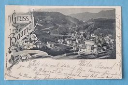 Bauma - Dorfansicht - Bahnhof mit Eisenbahn - 1902