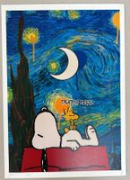 Death: Van Gogh Snoopy, POP Street Art, signiert