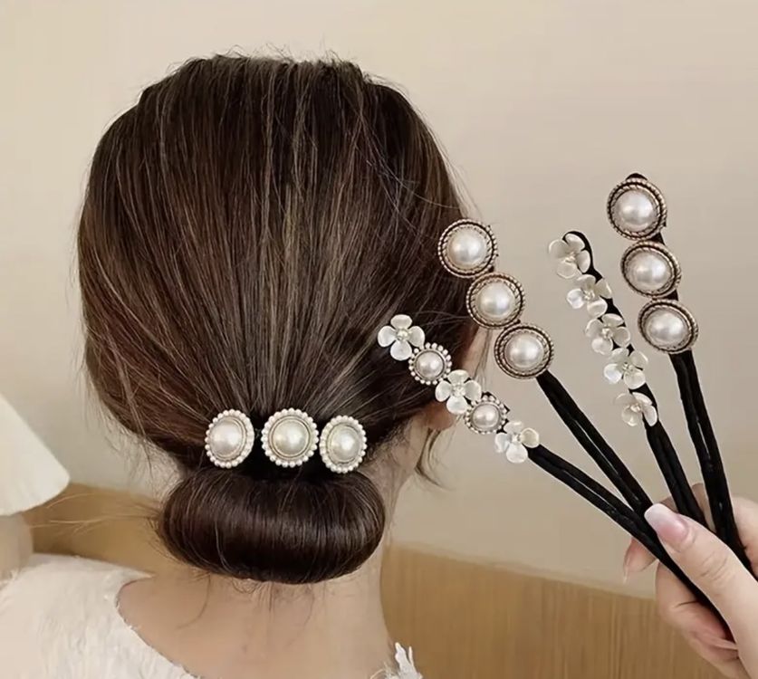 Silbernes Haarband Mit Katzenohren – Kristall-Schmuck, Für Haarknoten Oder Als Kopfschmuck