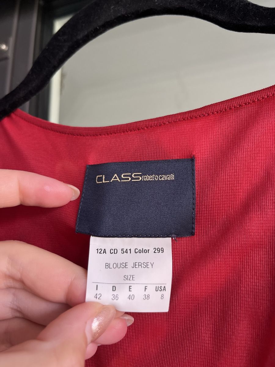 Roberto Cavalli Camicette: Rotes Roberto Cavalli Top, Gr. 40 – Usato da Zürich venduto da ana.vla 4