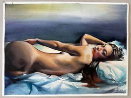 Beautiful Girl, handgemaltes ORIGINAL 30x40, signiert