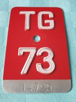 Fahrradnummer Velonummer TG 73 Thurgau 14725