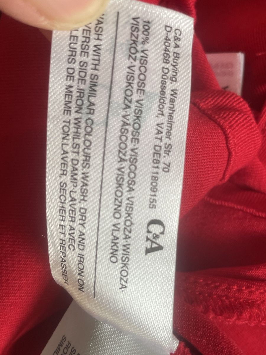 C&A Kleider & Röcke: Rotes C&A Premium Viskose Kleid, Gr. 146, elegant – Neu (gemäss Beschreibung) aus Obergerlafingen von cabo4 3