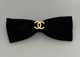 Chanel Haarspange Samt schwarz