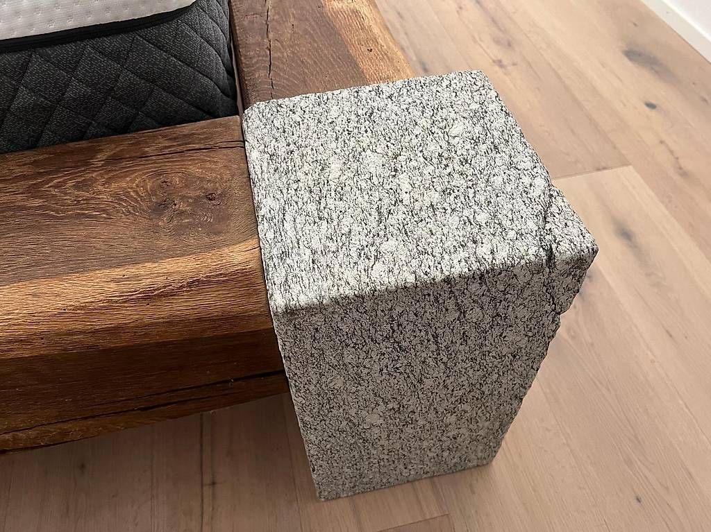 Lits: Eichen Balkenbett Doppelbett – D'occasion à Braunau par matt-h0 2