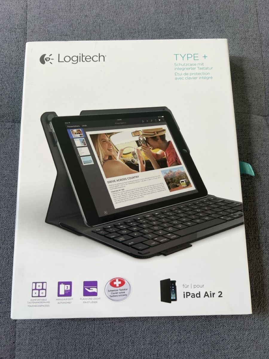 Logitech Tastiere: Étui de protection avec Clavier intégré pour IPad Air 2 – Nuovo (secondo la descrizione) da Courroux venduto da mar_82gk