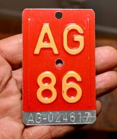 Velonummer AG 86 - Aargau 024617
