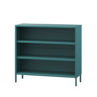 Bücherregal mit 3 Fächern Metallregal Glitzernd - Meeresgrün