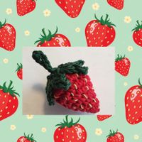 1 Stk Erdbeere gehäkelt, fragola uncinetto, crochet 965