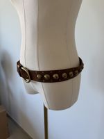 WANAMA Studded Leather Belt Brown Size S