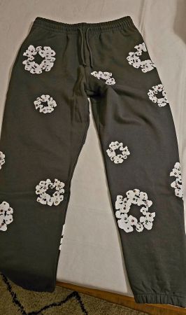 Denim Tears Jogginghose, Gr. L, Olivgrün, NEU