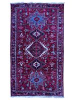 Tapis persan KARAJE laine nouée main. Iran 1950s. 198x108cm
