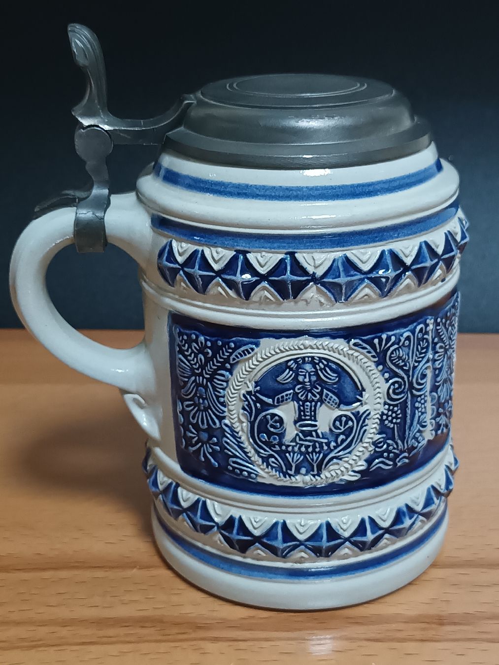 Geschirrsets: Limitierter Gerz Bierkrug mit Zinndeckel, 1992, Westerwald – Gebraucht aus Allenwinden von pro_nmg9 1