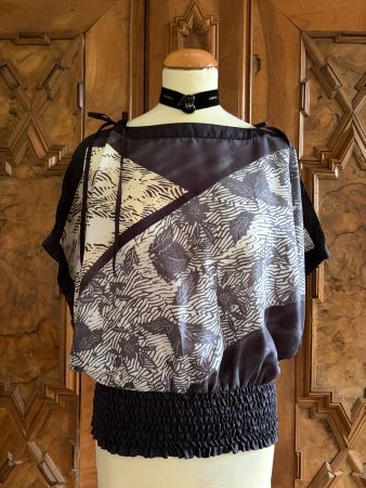 VINTAGE LUCKY BRAND Top Gr. XS  100 % Seide