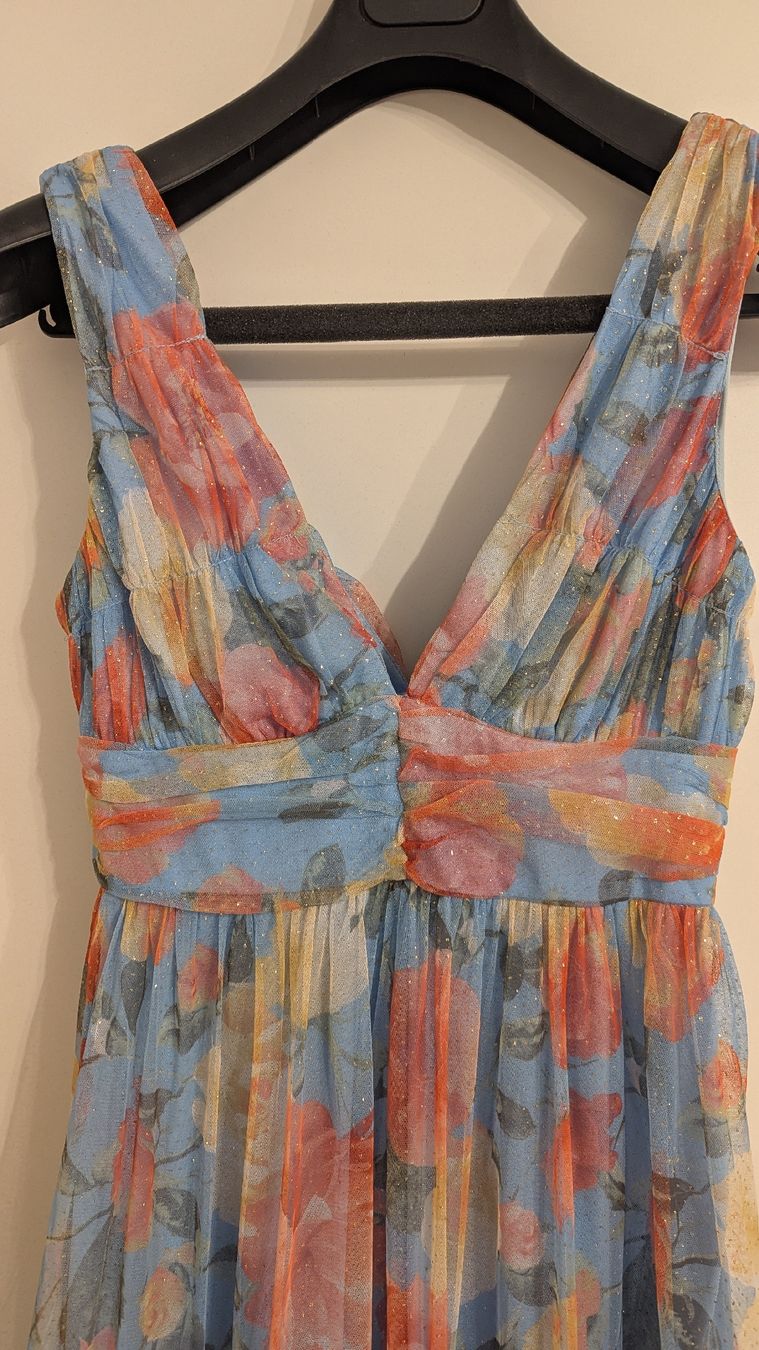 Kleider: Midi-Kleid Blumen, Gr. S – Neu (gemäss Beschreibung) aus Birr von Liv_Nina 2