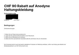 90 Franken Rabatt Gutschein vonAnodyne