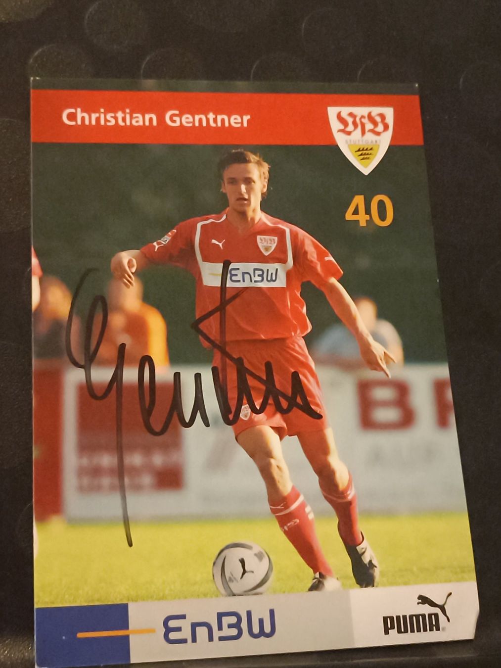 Autografi: Christian Gentner - VfB Stuttgart - Handsigniert – Usato da Menziken venduto da Artographs