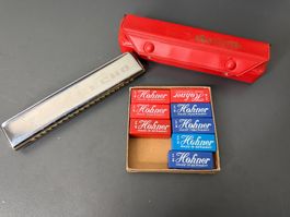 Hohner Echo Mundharmonika Set mit Etui & Zubehör