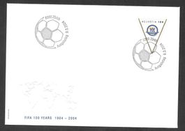 Werbemarke FDC 1110 Fussball 100 Jahre FIFA ET 9.3.2004