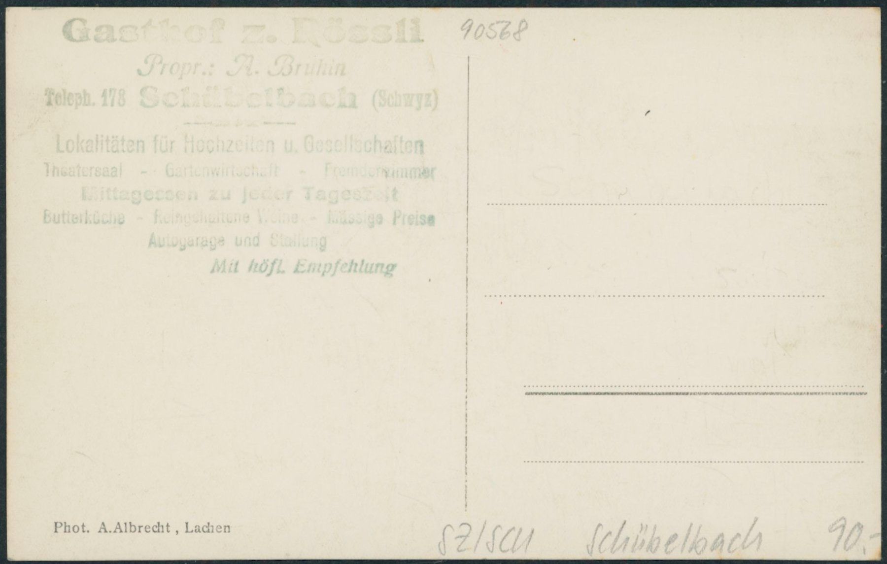 Ansichtskarten: SZ Schübelbach – Neu (gemäss Beschreibung) aus Schindellegi von Jonathan77 1