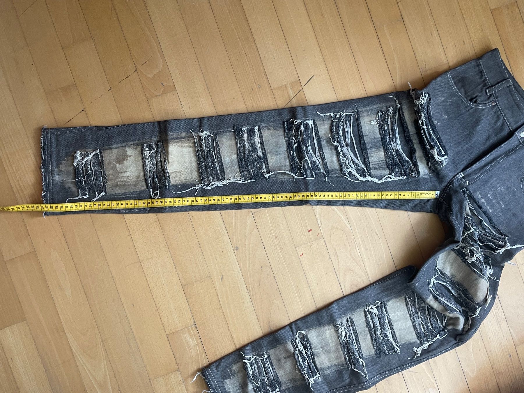 Jeans: Unikat - Handgenähte Distressed/Bleached Jeans. – Neu (gemäss Beschreibung) aus Gockhausen von max_t9mh 6