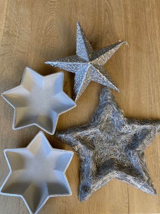 Sternen Weihnachtsdeko silber Kaufen auf Ricardo