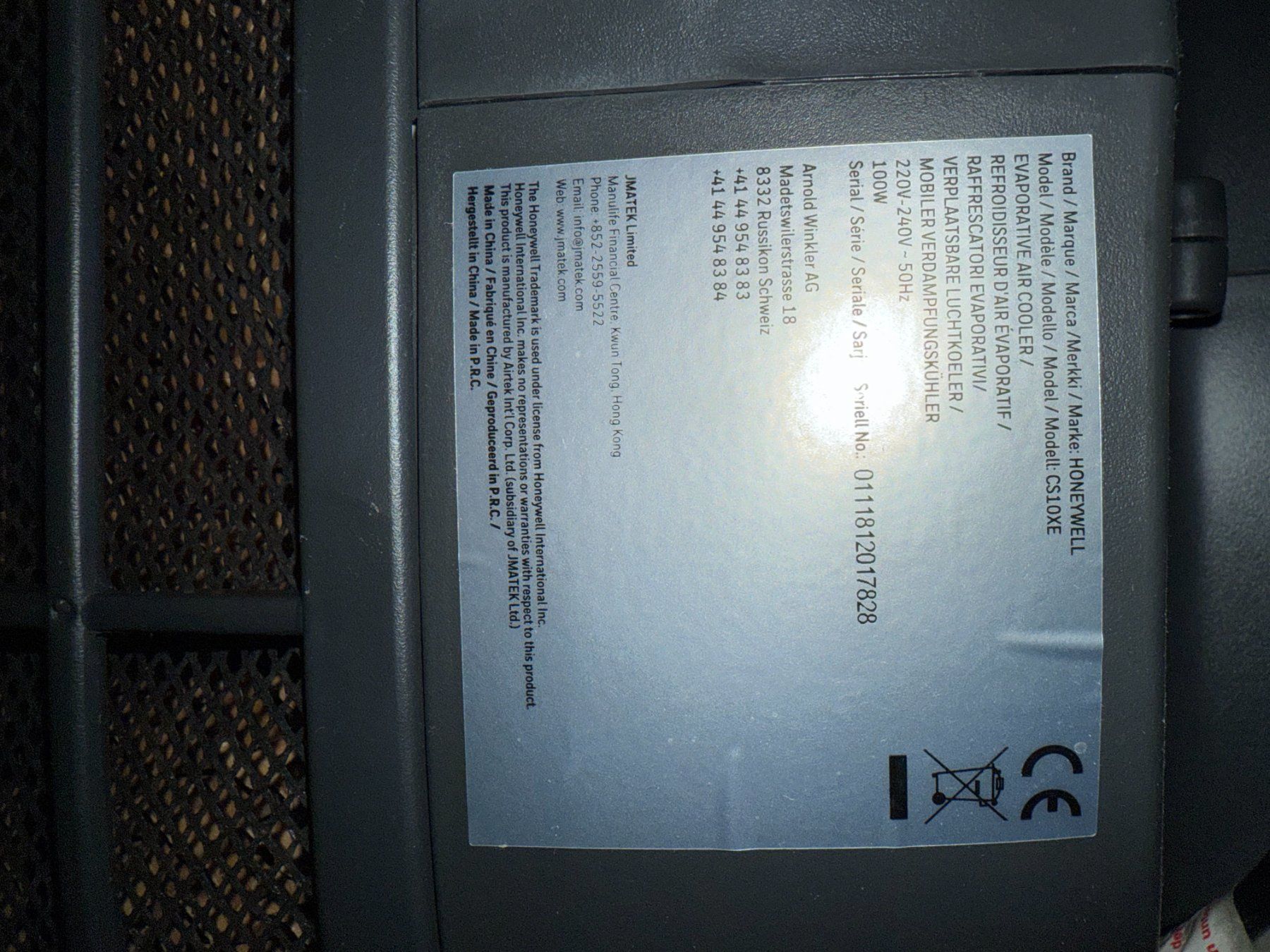 Honeywell Condizionatori: Honeywell Air Cooler – Usato da Bülach venduto da jgu_q2lp 1