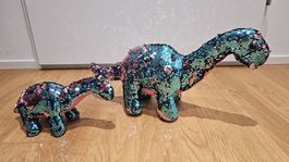 Glitzer Dinosaurier Stofftiere