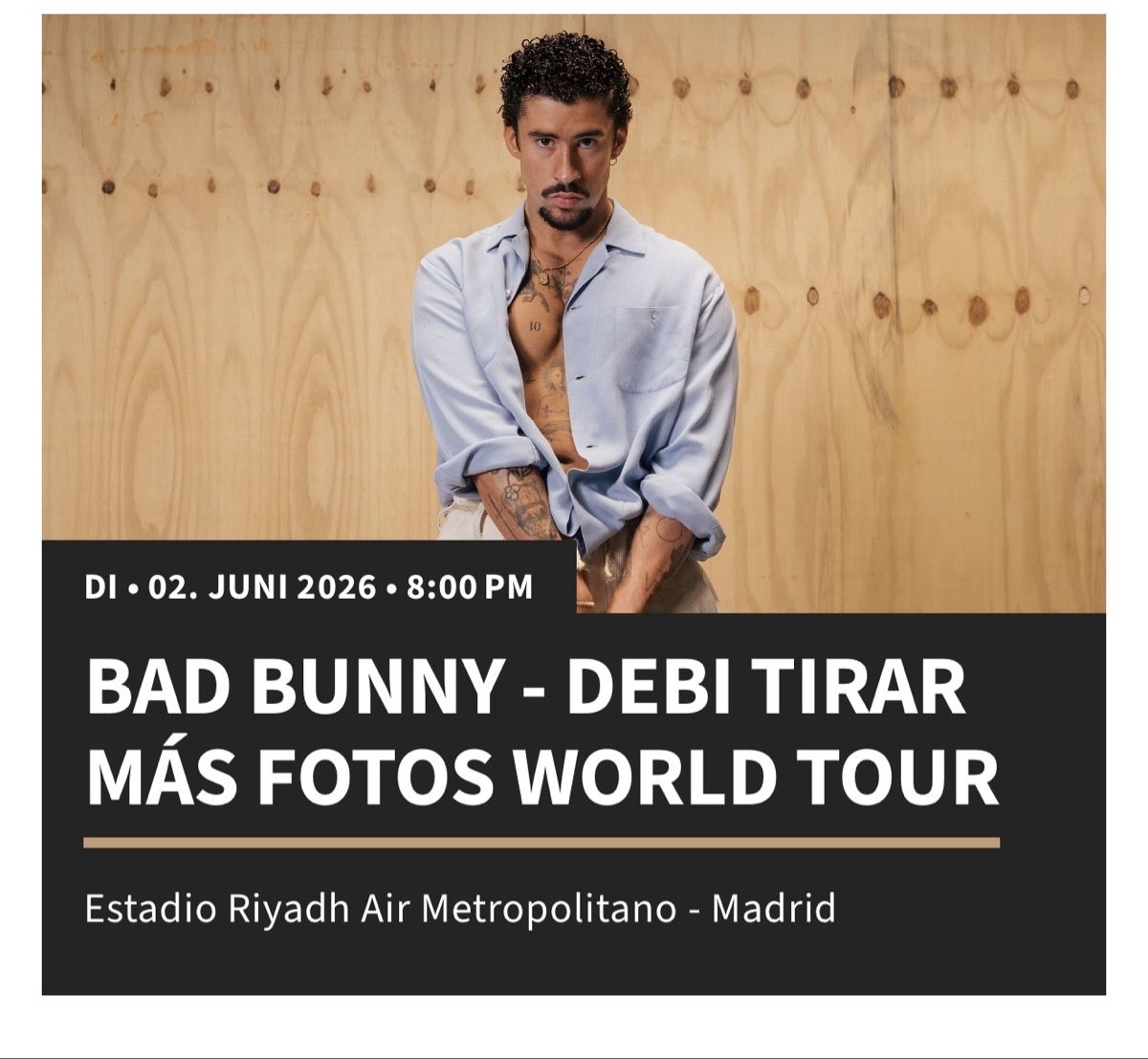 Biglietti: Bad Bunny Konzert Tickets – Nuovo e nell'imballaggio originale da Lupfig venduto da mari_lgd