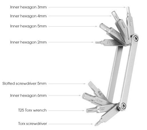 9-in-1 Fahrrad Multitool | Reparaturwerkzeug Set Für Unterwegs