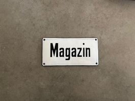 Altes Emailschild Magazin