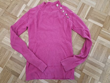 🩷Pink Strickpullover mit Zierknöpfen, Grösse S/M🩷