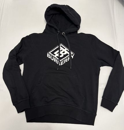 Burberry TB logo hoodie men's black, Grösse S