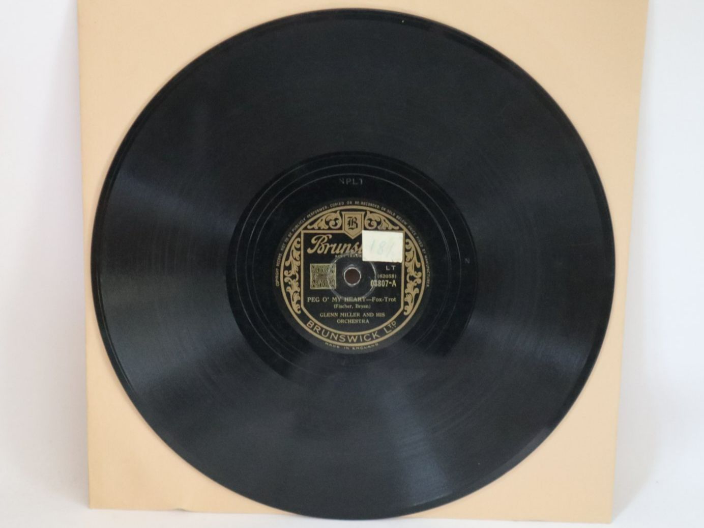 Schallplatten: Schellack Glenn Miller Peg O' My Heart / Moonlight Bay – Gebraucht aus Eschenbach SG von Astalavista 1