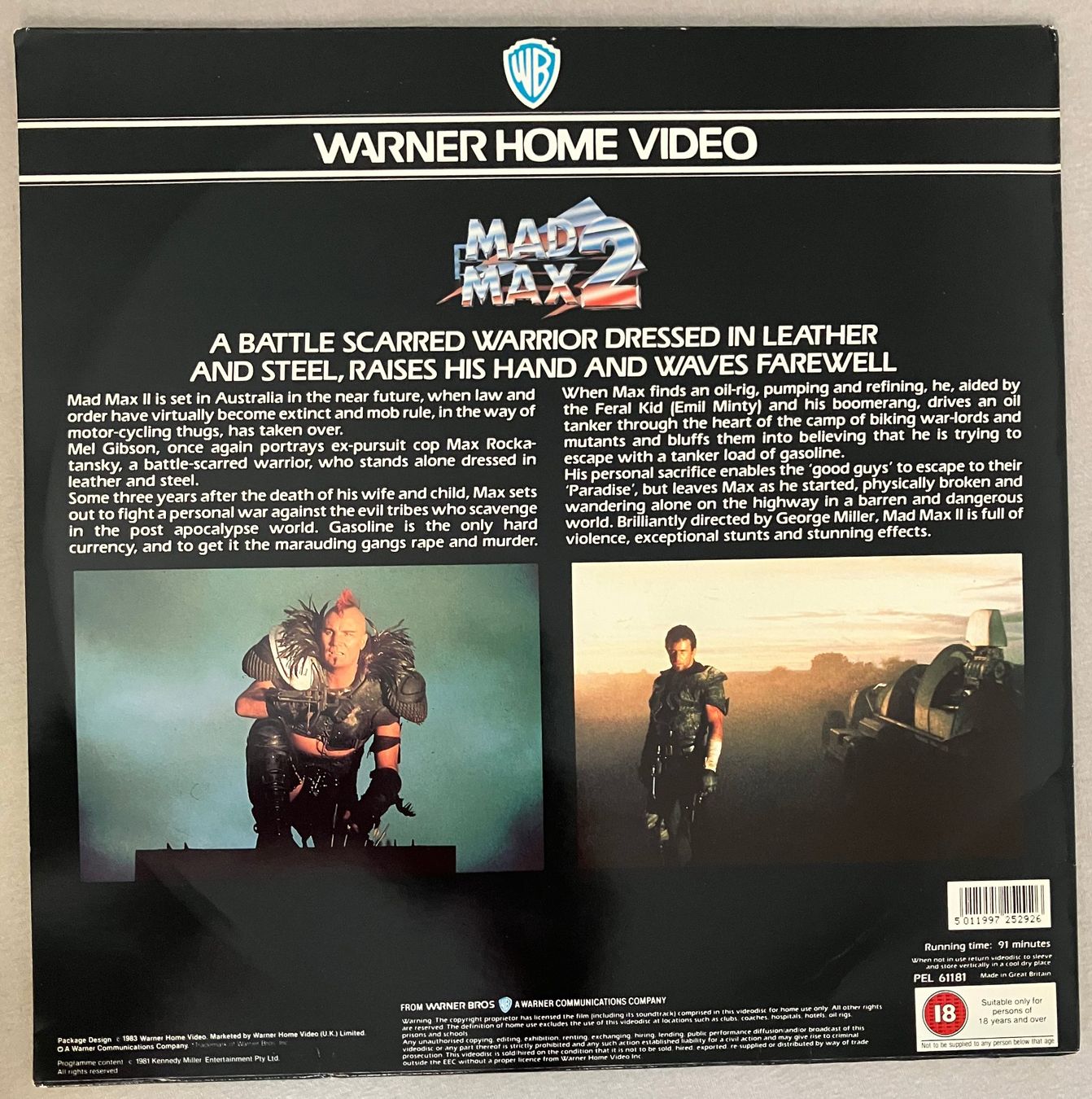 Alle DVDs: Laserdisc - MAD MAX 2 - englisch - Mel Gibson _ Angebot B – Gebraucht aus Stans von canberra04 1