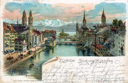 Zürich  ZH    -    Blick vom Mühlesteg       um  1 9 0 0