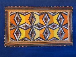 Patchwork Quilt "Feuertanz" Unikat 114 x 67 cm