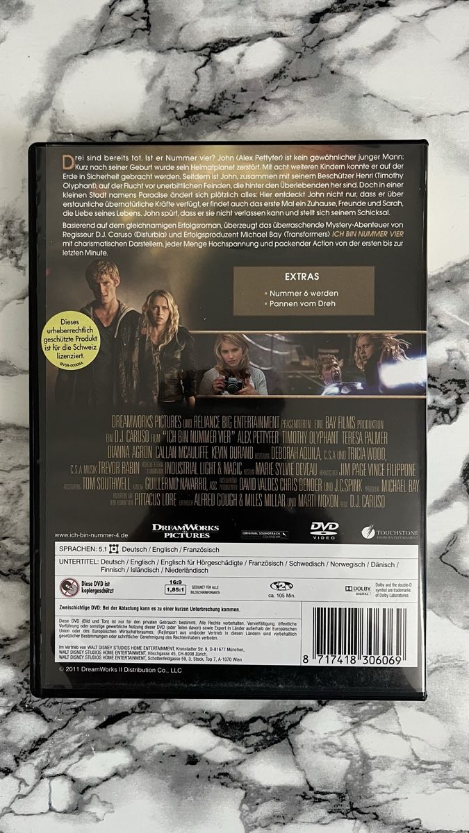 Tutti i DVDs: DVD: Ich bin Nummer Vier - Spannender Sci-Fi-Actionfilm! – Usato da Schübelbach venduto da lan_2rdc 1